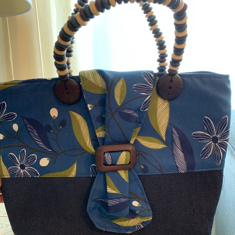 NEW, Floral Blue and Green Women's Bag Handmade